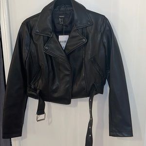 Black leather jacket